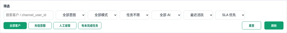 销售端筛选面板